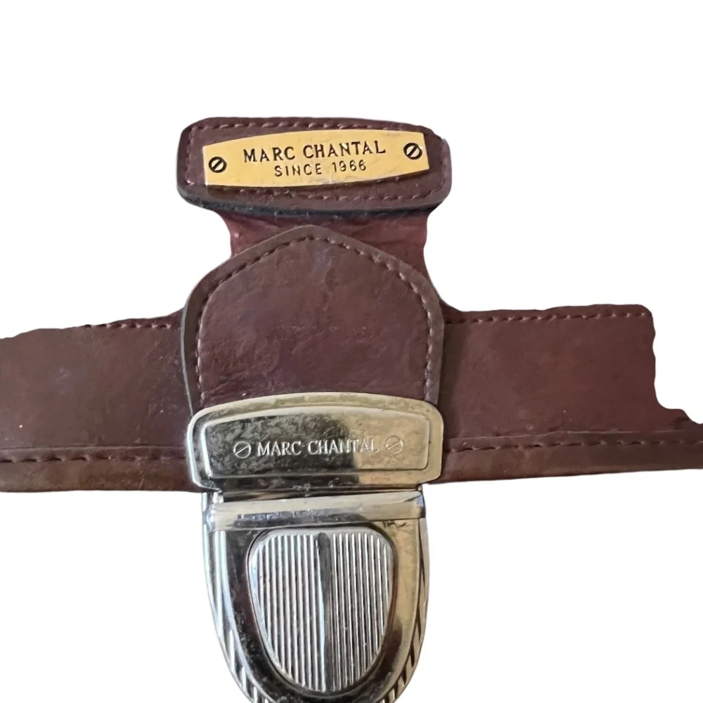 M.C. Vintage GENUINE‎ LEATHER Handbag Briefcase Messenger Patent Leather - Picture 8 of 11